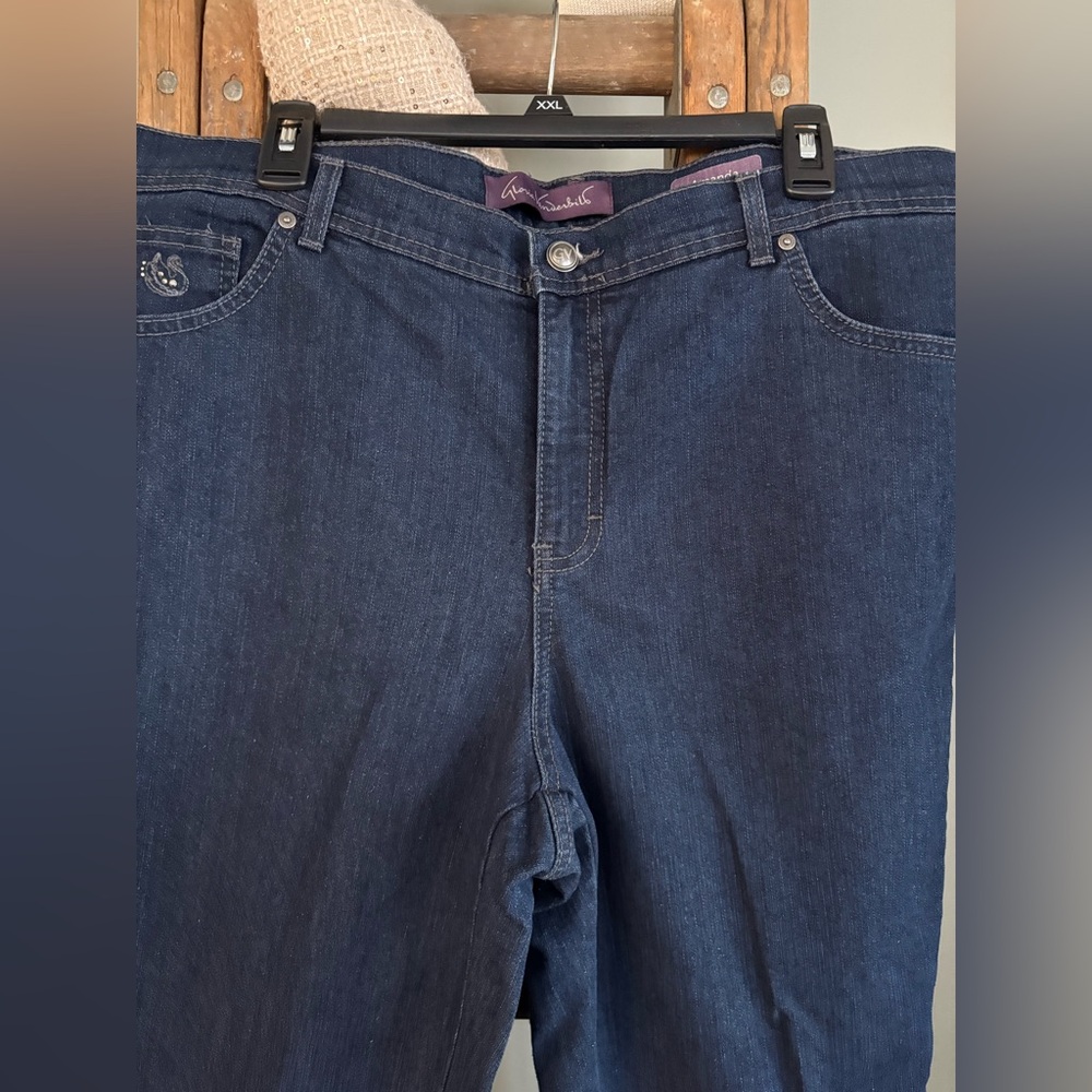 Dark Blue Denim Jeans 16W Short by Gloria Vanderbilt